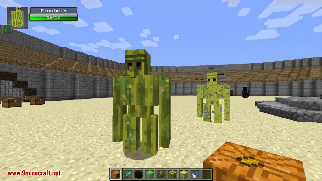 description_23 Extra Golems Mod (1.19.2) - too many golems