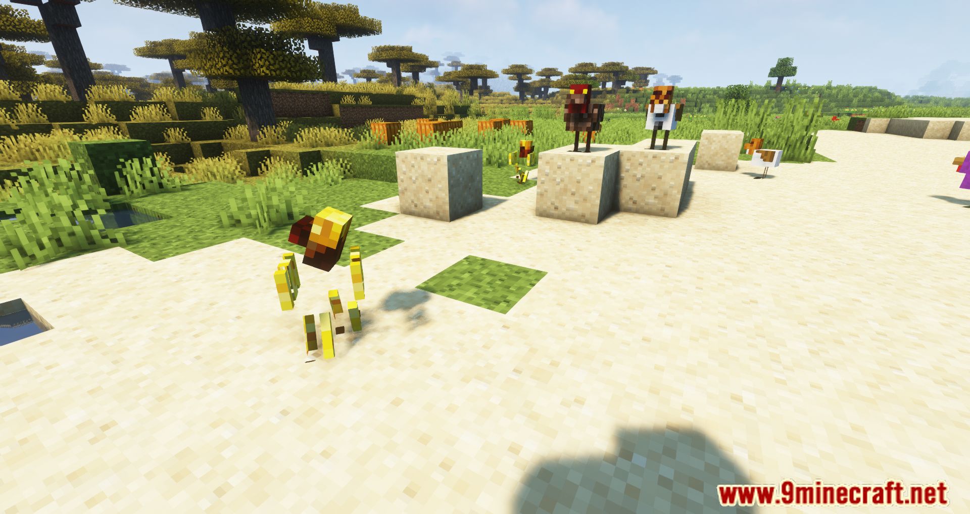 description_3 CreeperHost Presents Chickens Mod 1.19.2 - Chickens cackle less.