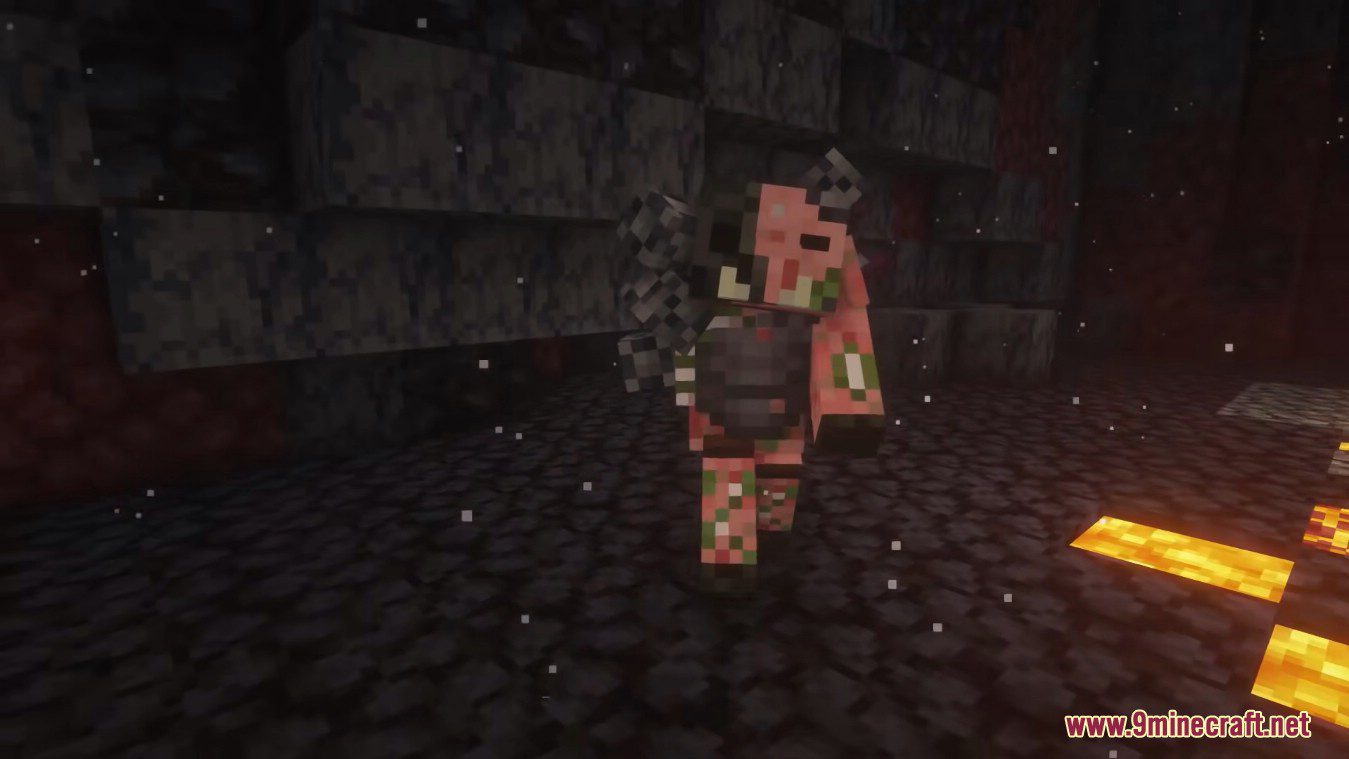 description_14 Rotten Piglins Mod (1.18.2) - variación sobre el tema de zombie Piglins