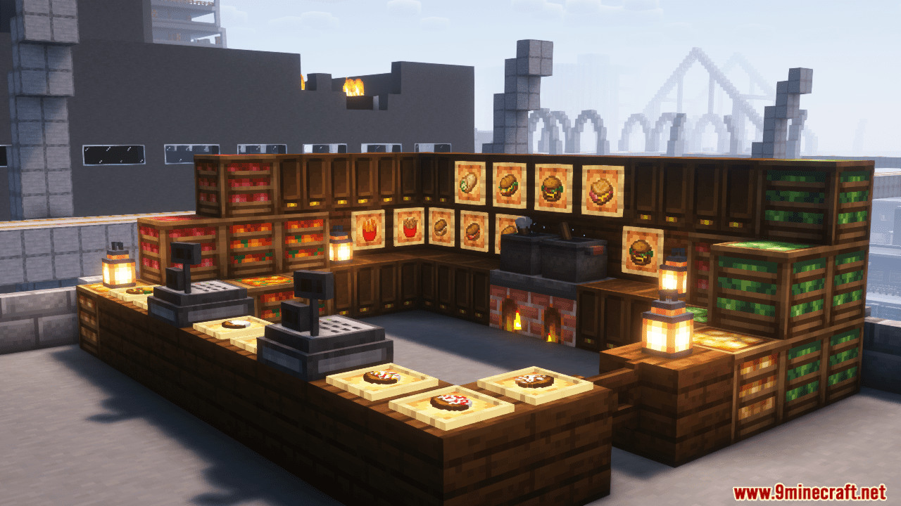 description_4 FastFood Delight Mod (1.19.2) - cheeseburgers, chicken with cheese, etc.!