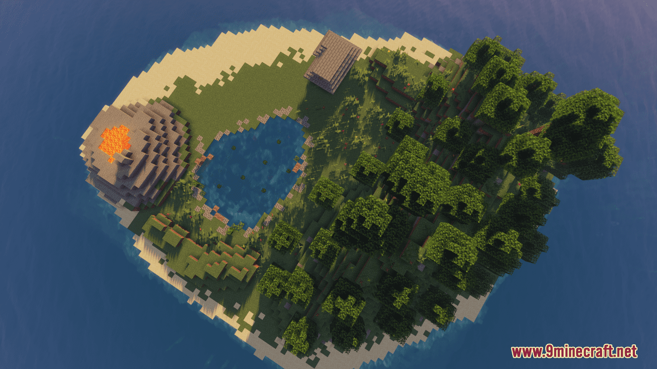 description_6 Big Survival Island Map (1.20.4, 1.19.4) - Big Adventure