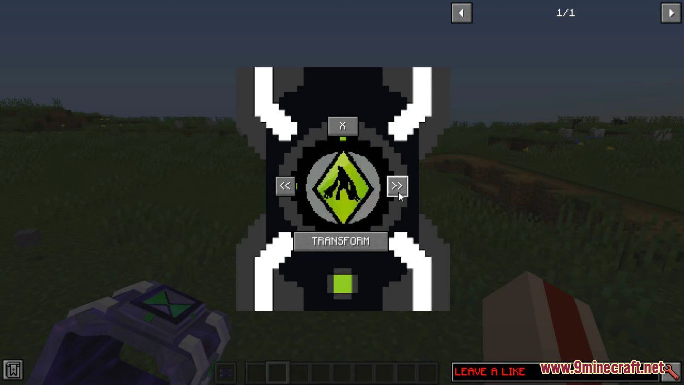 description_10 Classic Ben 10 Mod 1.16.5 - Вы можете превратиться в инопланетянина.