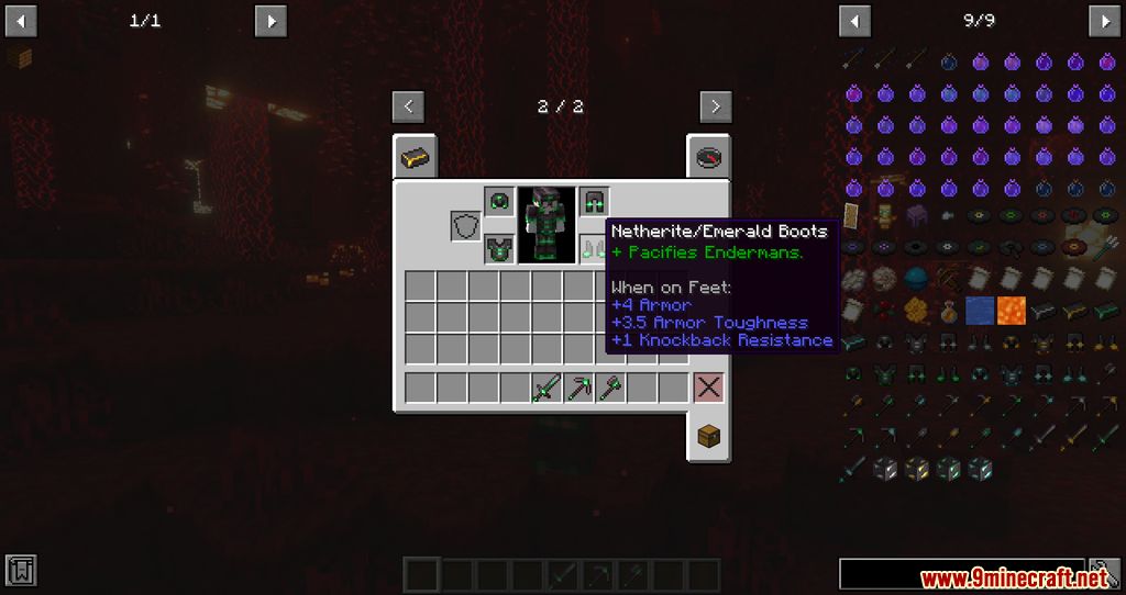 description_9 Advanced Netherite Mod - armor, tools.