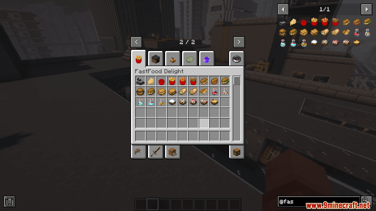 description_0 FastFood Delight Mod (1.19.2) - cheeseburgers, chicken with cheese, etc.!