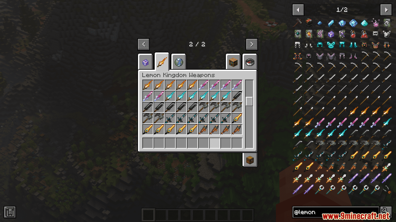 description_1 Lemon Kingdom Artifacts Mod (1.20.1) - Выковывайте и улучшайте свое самое мощное оружие!