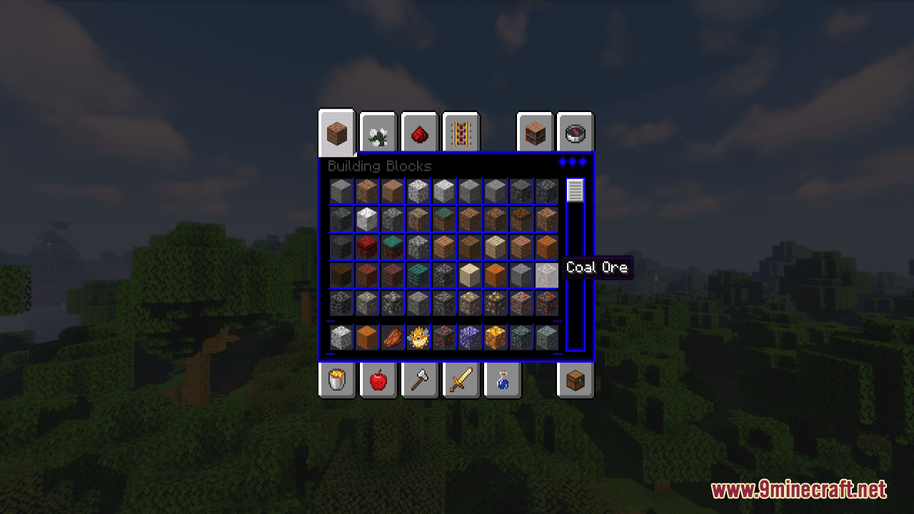image 4 for Blue Neon GUI Resource Pack (1.20.4) - Набор текстур