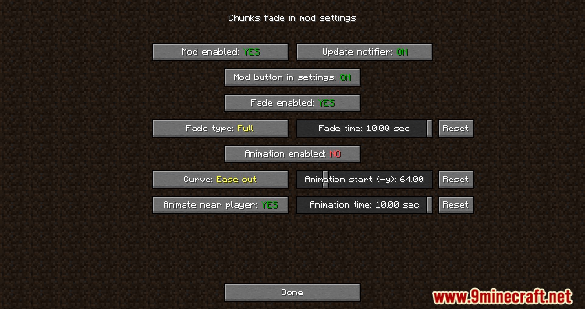 description_1 Chunks Fade In Mod (1.20.4) - анимация затухания для чанков