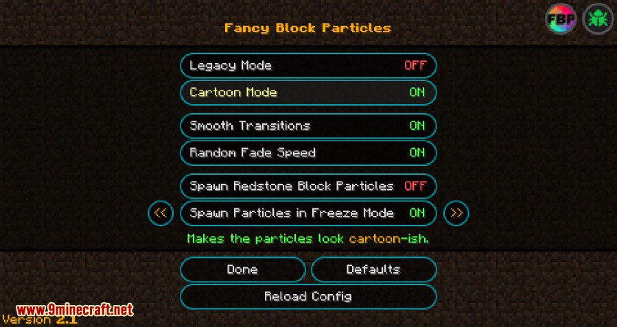 image 2 for Fancy Block Particle Mod (1.20.4) - 3D broken particles