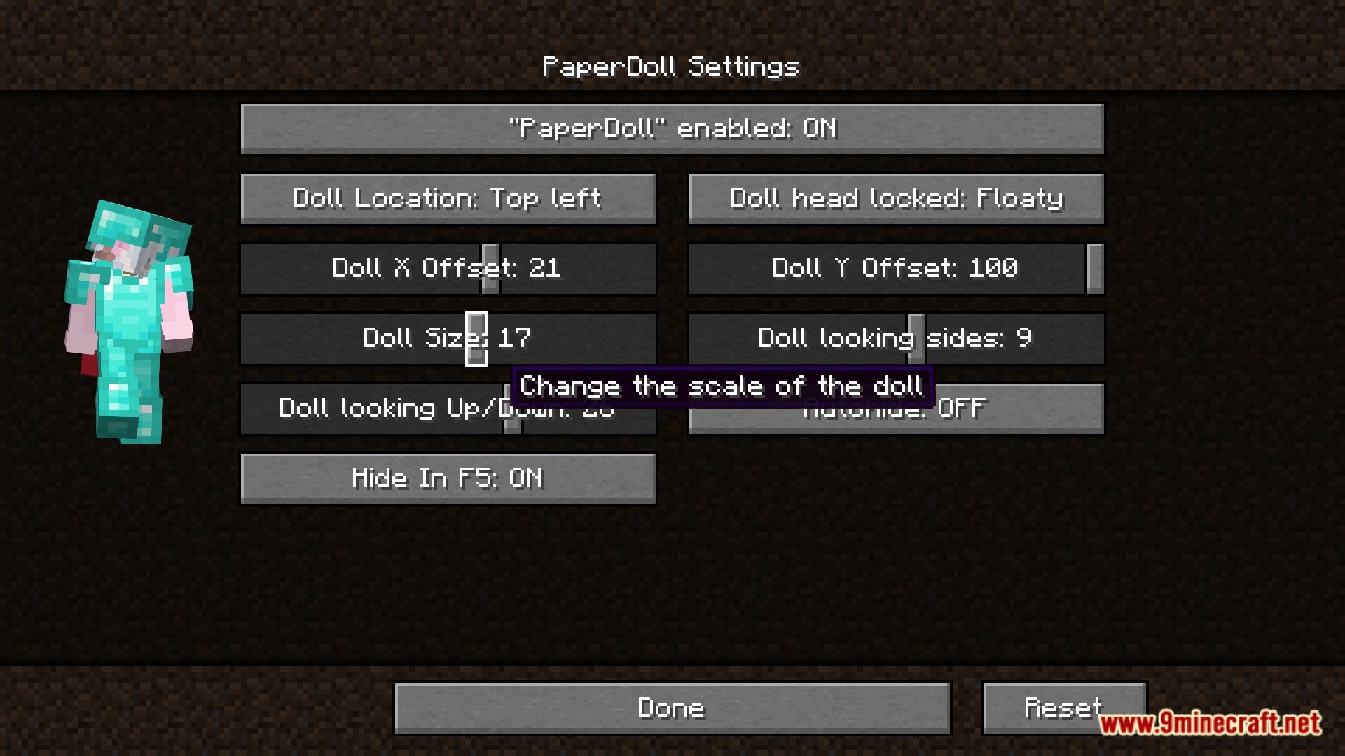 image 9 for PaperDoll Mod (1.20.4) - Improve your Minecraft experience