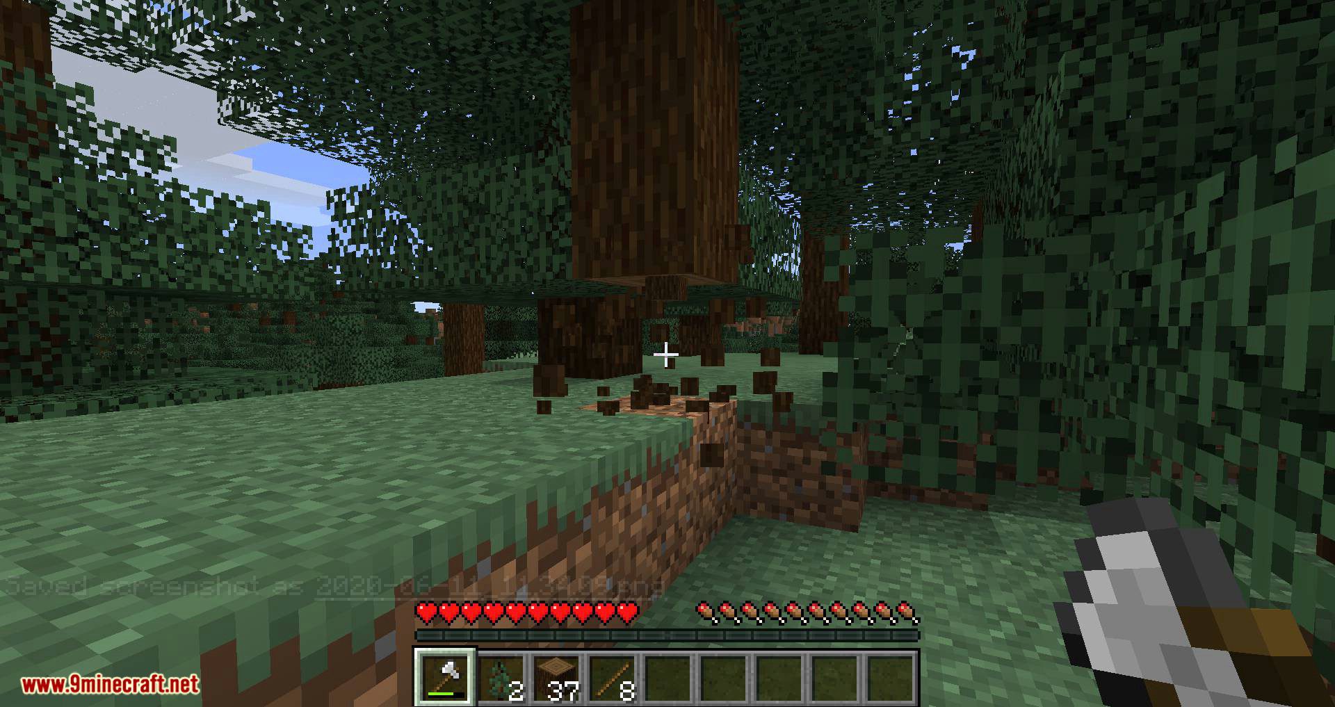 description_1 Tree Harvester Mod - автоматический измельчитель деревьев