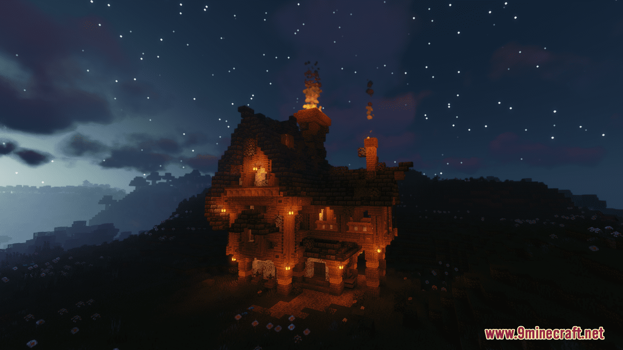 description_8 Карта больших средневековых домов (1.20.4, 1.19.4) - Little House On The Meadow