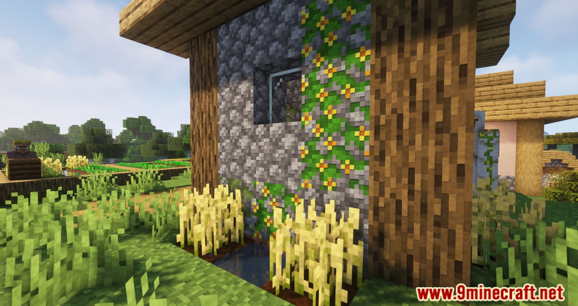 image 2 for Floral Enchantment Mod (1.20.4) - base decorated with flowers