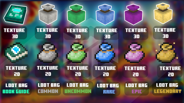 image 1 for Loot Pack + дополнения (1.20) - MCPE/Bedrock Mod