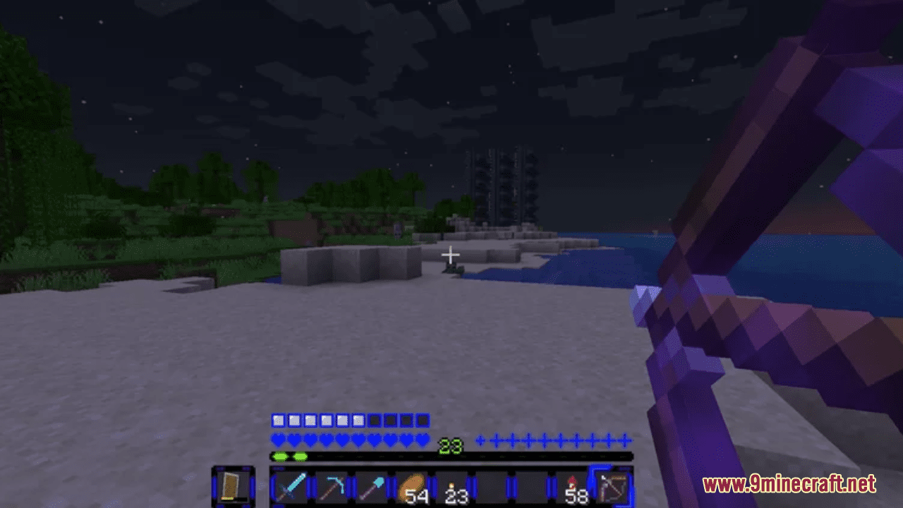 image 9 for Blue Neon GUI Resource Pack (1.20.4) - Набор текстур