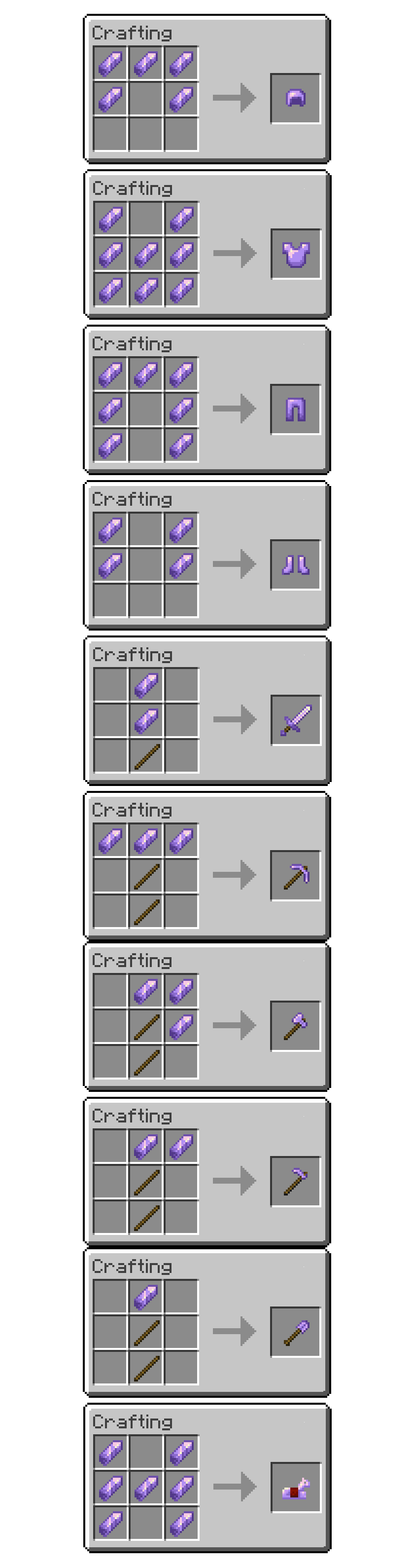 description_9 Amethyst equipment mod - Amethyst tools