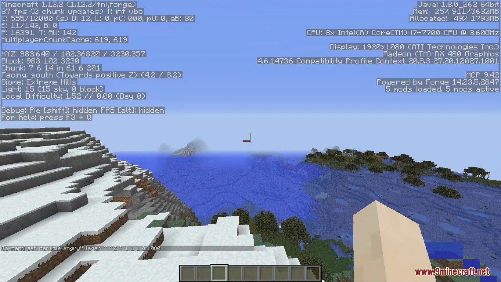 image 3 for Particle Detection Mode (1.12.2) - Frustum to select particles from the player's field of view