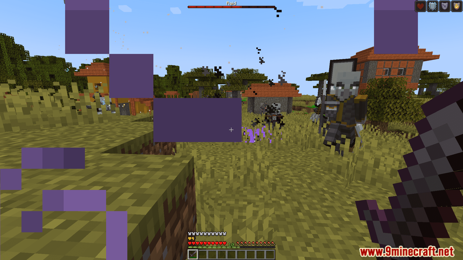 description_9 Illager Invasion Mod - защититесь от новых врагов.