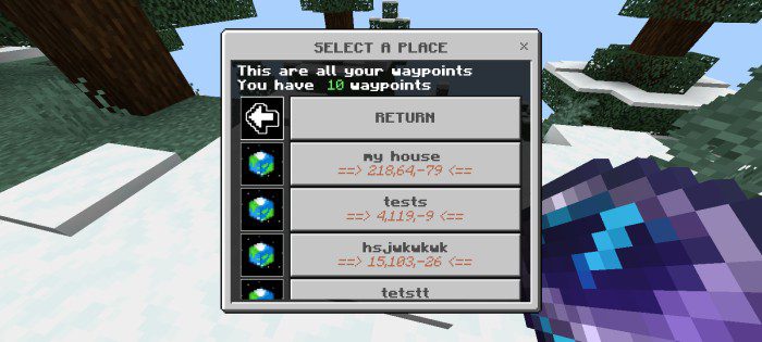 image 5 for Advanced Waypoint Plugin (1.20) - MCPE/Bedrock mod