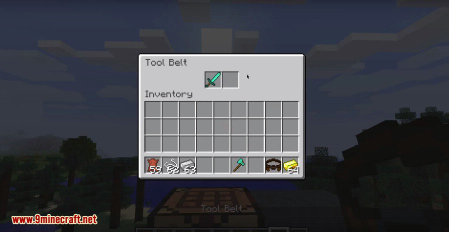 description_0 Tool Belt Mod (1.20.4) - demonstration of items