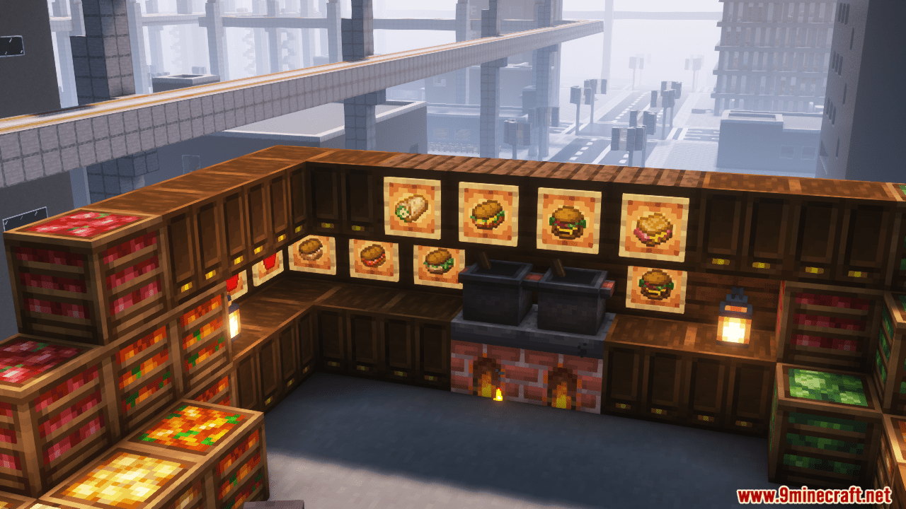 description_2 FastFood Delight Mod (1.19.2) - cheeseburgers, chicken with cheese, etc.!