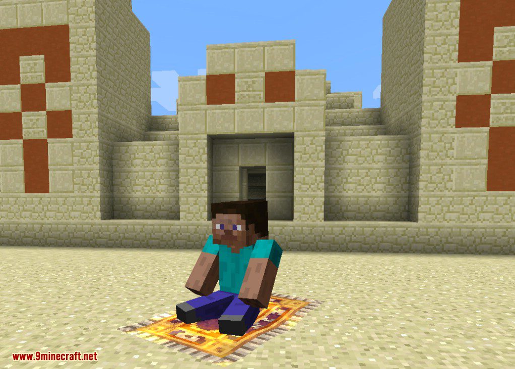 description_1 Coisas voadoras Mod 1.15.2 (Vassoura mágica e tapete mágico)
