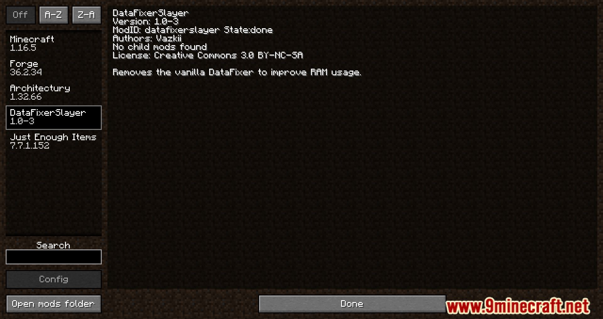 description_0 Data Fixer Slayer Mod (1.16.5) - раскройте потенциал производительности