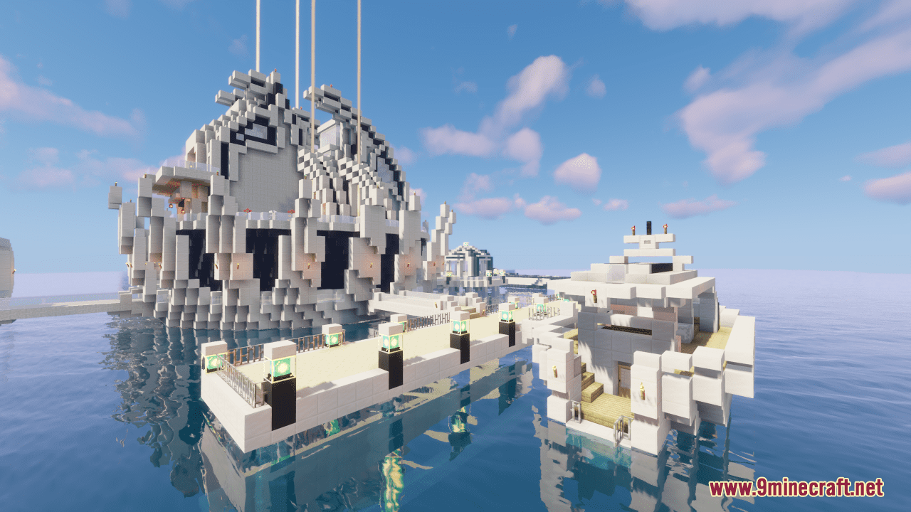 description_4 Mapa Lotus (1.20.4, 1.19.4) - futuristic sea apartments