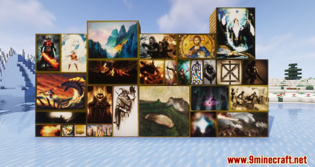 description_1 Medieval Paintings Mod 1.20.1 - Украсьте свои средневековые замки