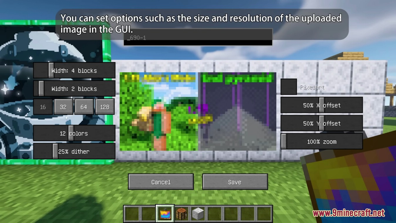 description_5 Immersive Paintings Mod - создавайте собственные картины