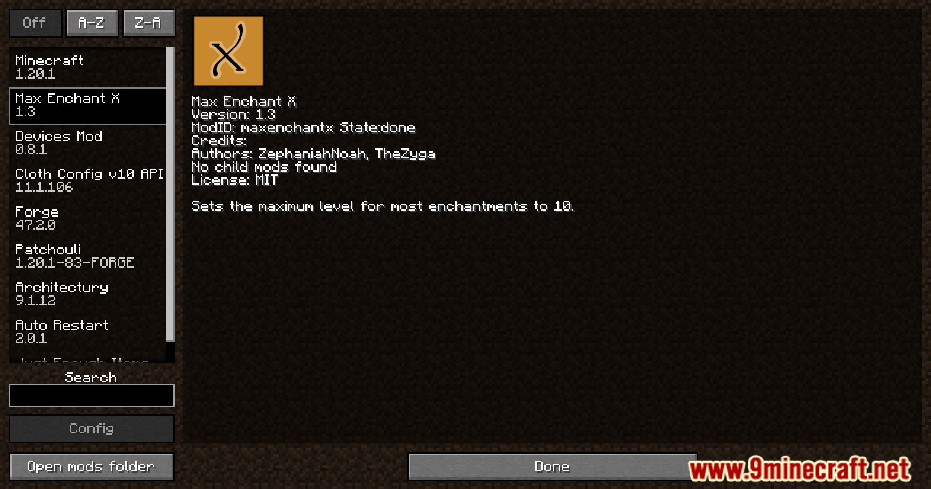 description_0 Max Enchant X Mod 1.19.4 - Redefines the limits of enchantments