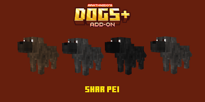 image 20 for Дополнение "Собаки+" (1.20) - MCPE/Bedrock Mod