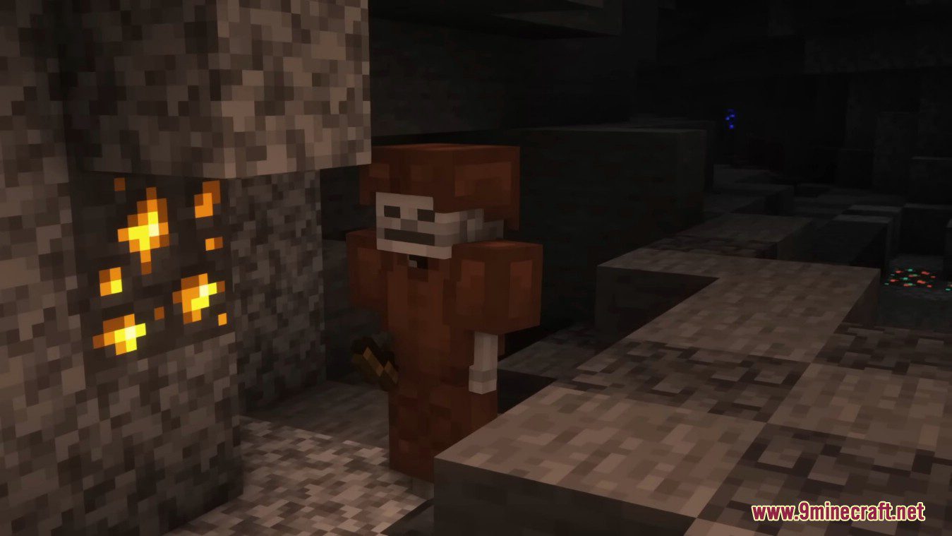 description_2 Difficult Caves Mod 1.20.1 - Enemy mobs become stronger.