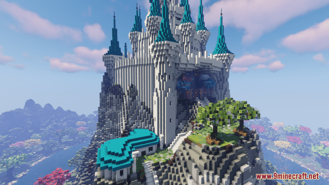 description_9 Map Winter Castle (1.20.4, 1.19.4) - DIY Frozen Kingdom