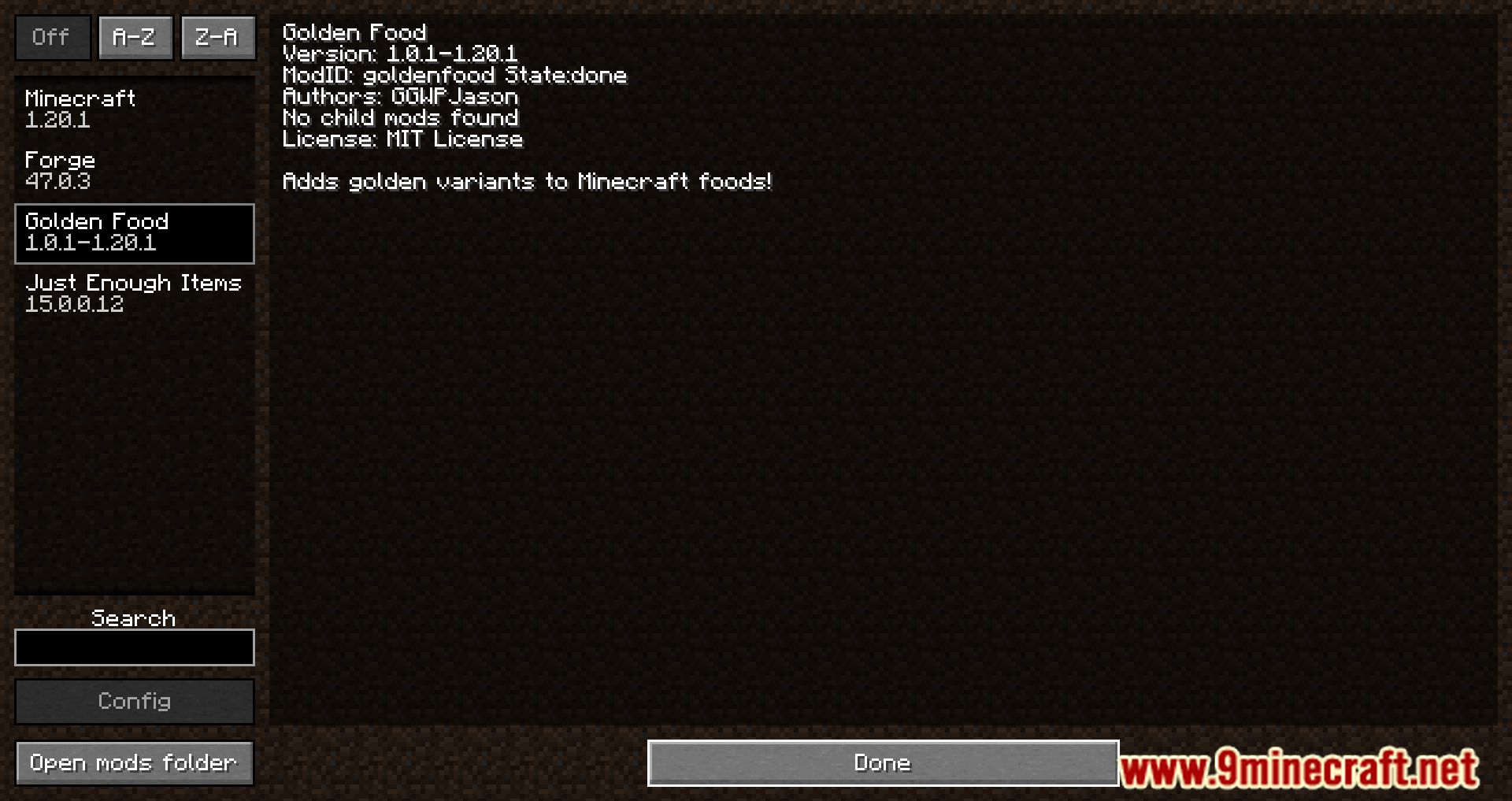 image 1 for Golden Foods Mod (1.20.4) - Food wrapped in gold!