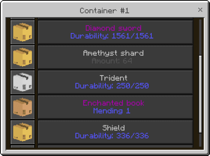 image 22 for Add-on Storage Management Terminal (1.20) - MCPE/Bedrock Mod