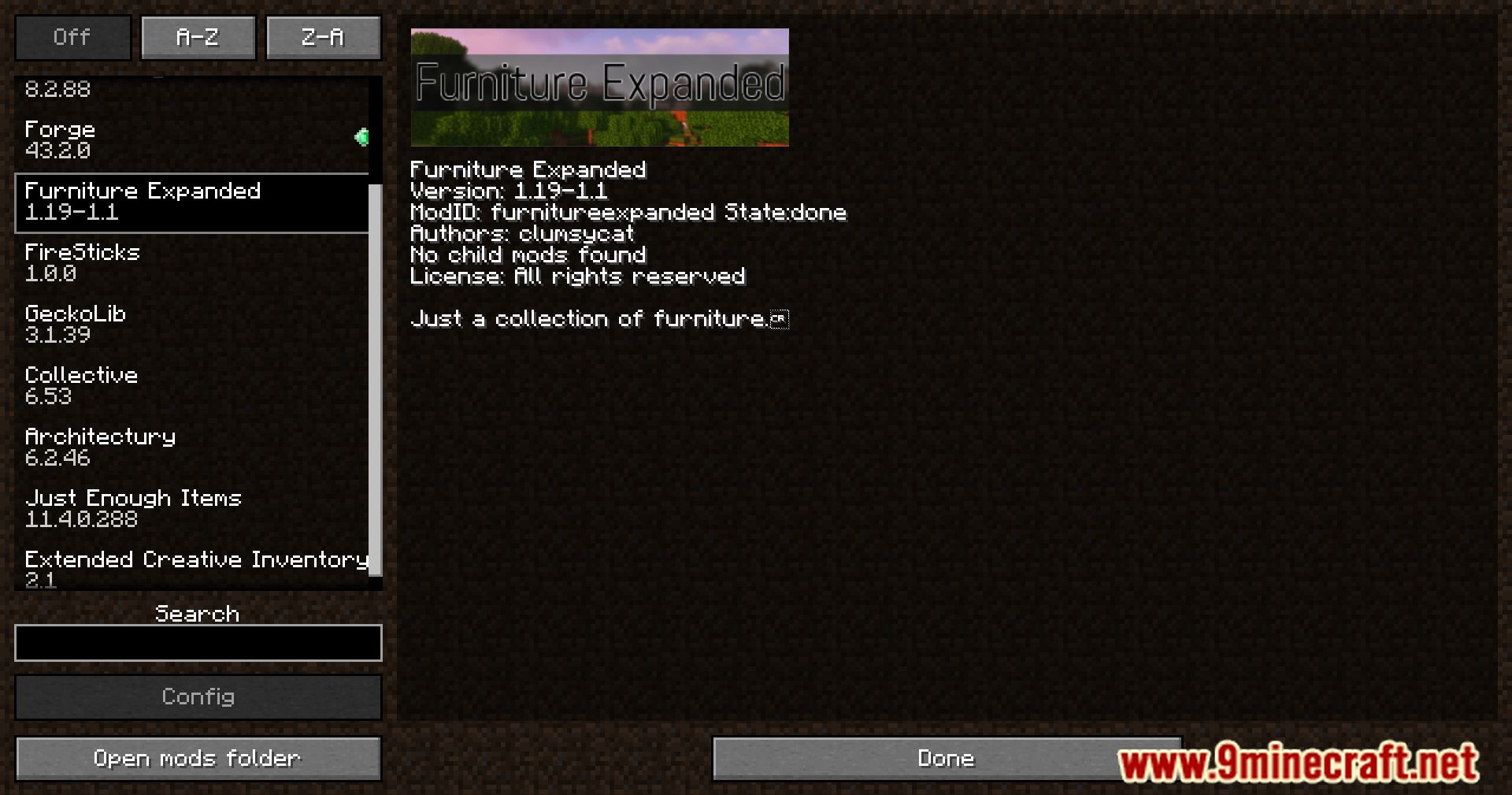 image 1 for Furniture Expanded Mod (1.20.4) - создайте уютные помещения в Minecraft