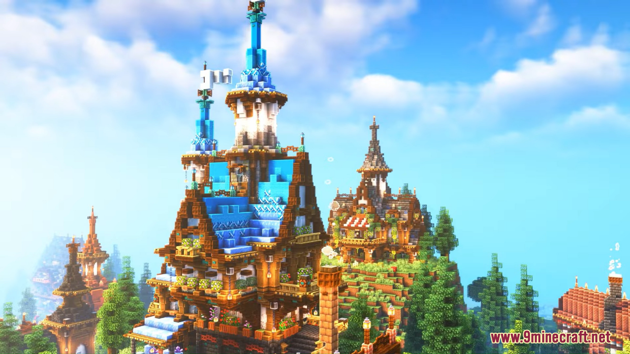 description_6 Multi-colored city map (1.20.4, 1.19.4) - splashes of color