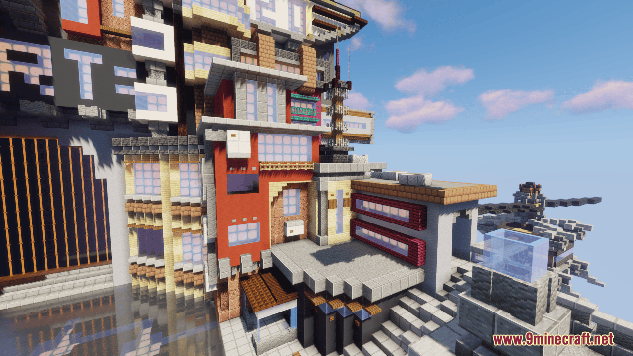 description_6 Cyberpunk Map (1.20.4, 1.19.4) - Cyberpunk inspired lobby