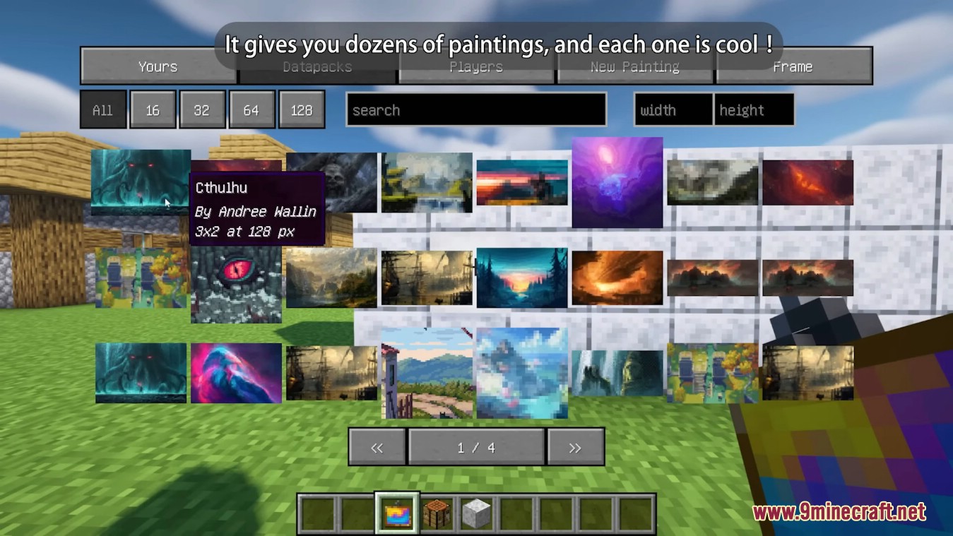 description_0 Immersive Paintings Mod - создавайте собственные картины