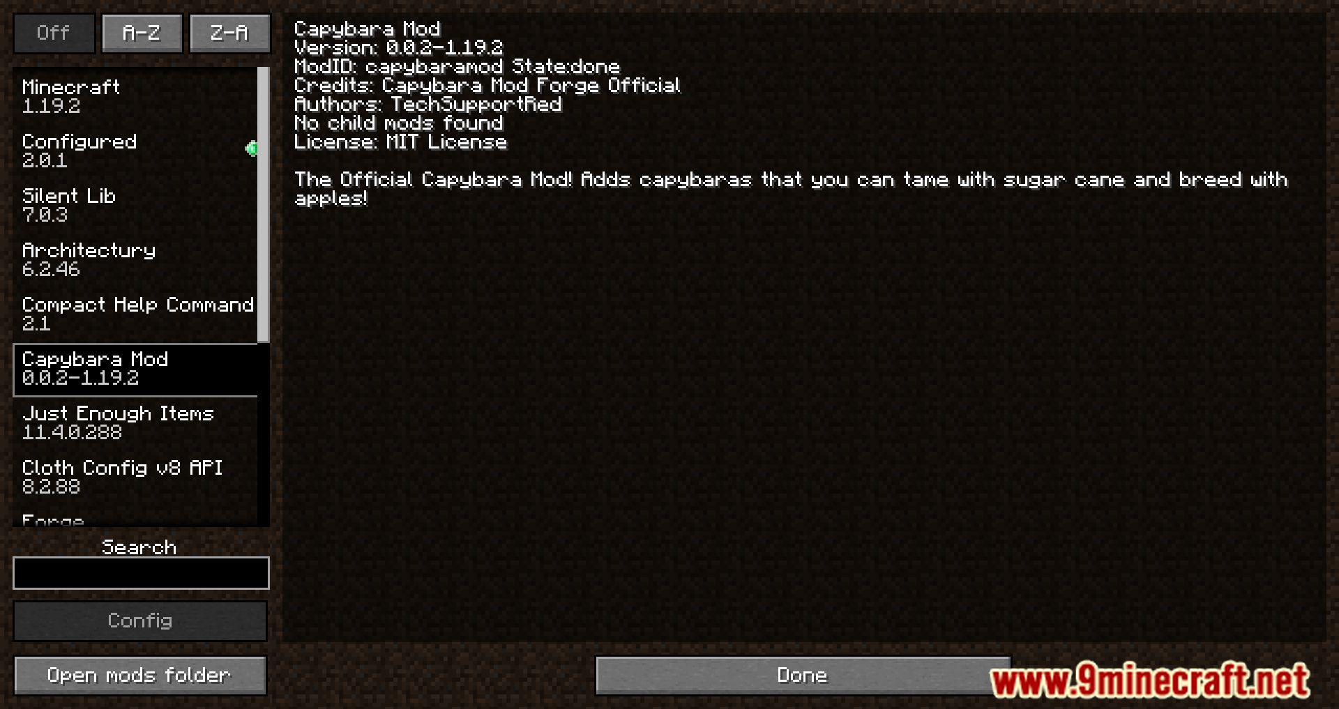 description_0 TechSupportRed's Capybara Mod 1.20.2 - Новое существо из джунглей, капибара!