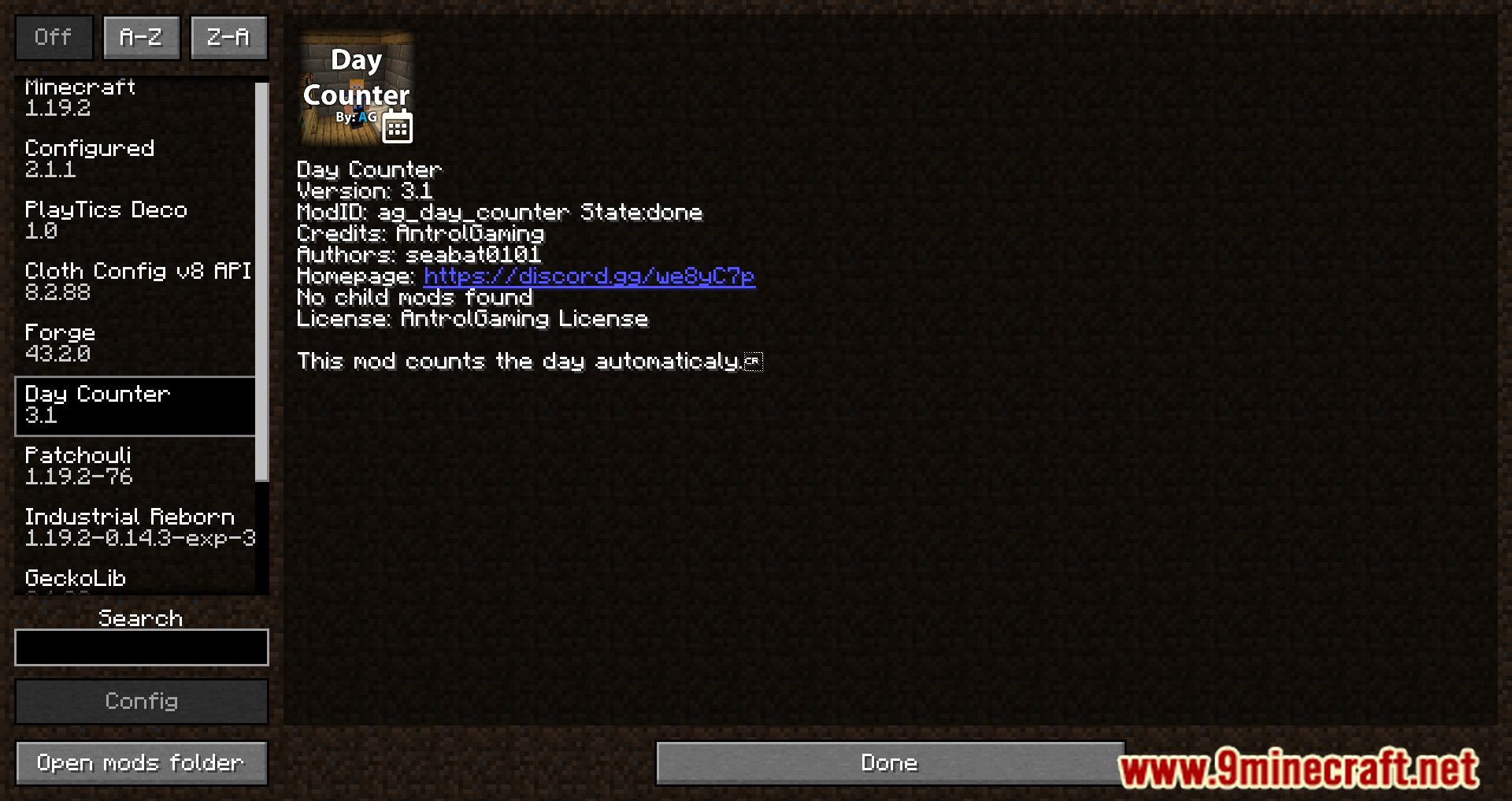 description_0 Day Counter Mod (1.20.1) - Следите за количеством дней в Minecraft
