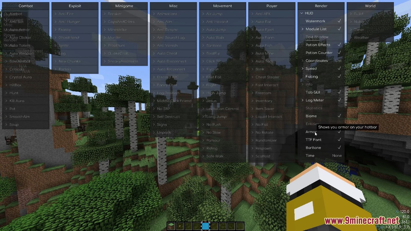 description_3 Impact Client (1.16.5) - продвинутая утилита для анархических серверов