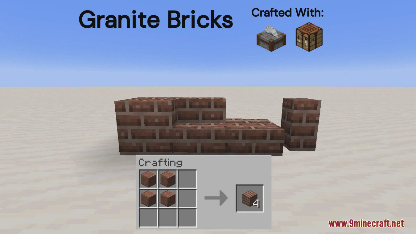description_8 Mod Ladrillos cincelados y azulejos (1.20.1) - versión vainilla de bloques de piedra