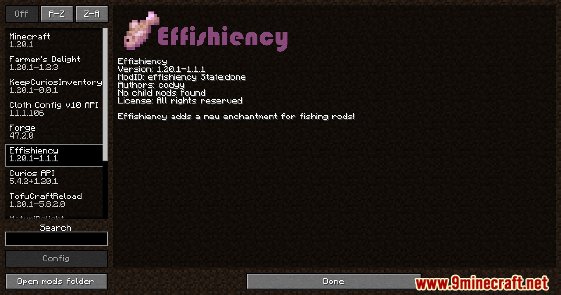 description_0 Effishiency Mod (1.20.1) - Дилемма рыбака, оптимизируйте свой улов!