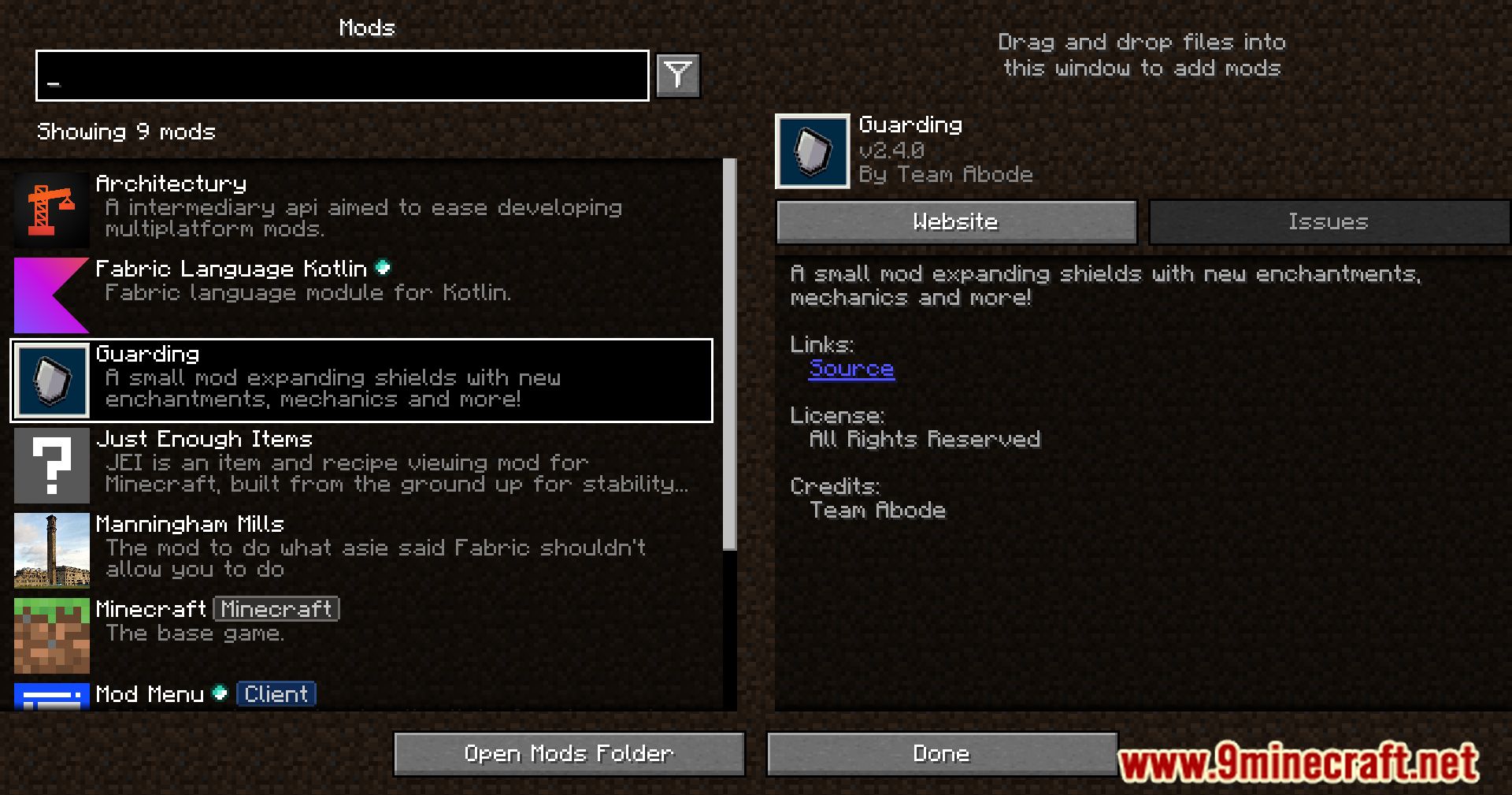 description_0 Modo de defensa (1.20.1) - Fortalece tus defensas e implementa una mecánica de escudo mejorada!
