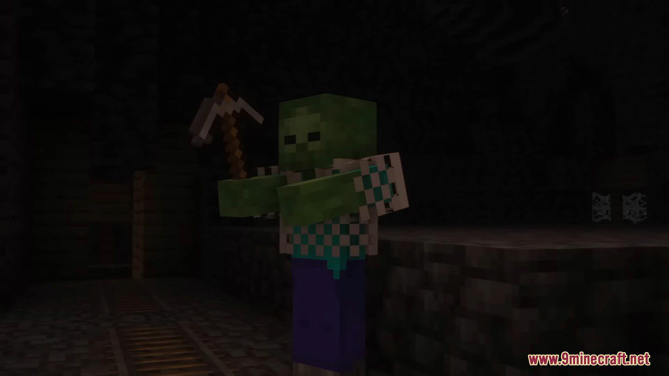 description_0 Difficult Caves Mod 1.20.1 - Enemy mobs become stronger.