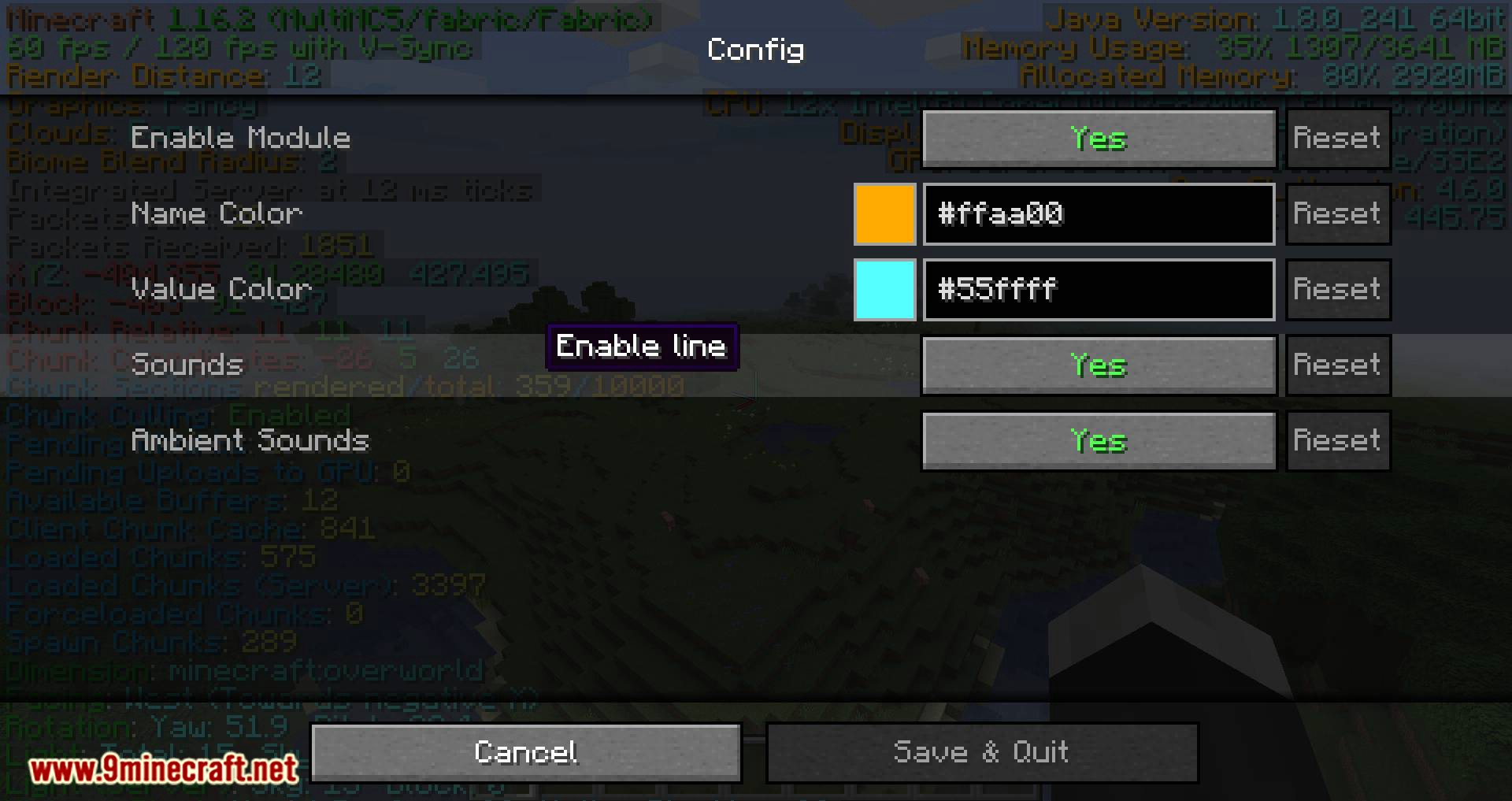 image 9 for BetterF3 Mod (1.20.4) - added human-readable debugging HUD