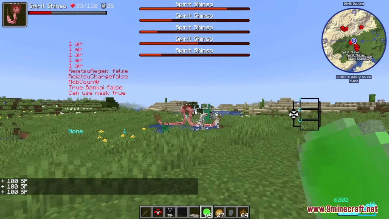 description_8 Bleach Awaken Mod (1.16.5) - Аниме Bleach, Fighting Hollow
