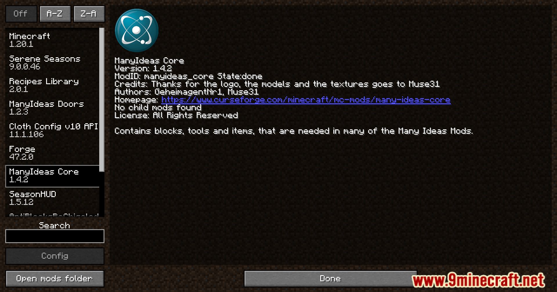 description_0 ManyIdeas Core Mod (1.20.4) - Раскройте свой творческий потенциал с бесконечными возможностями