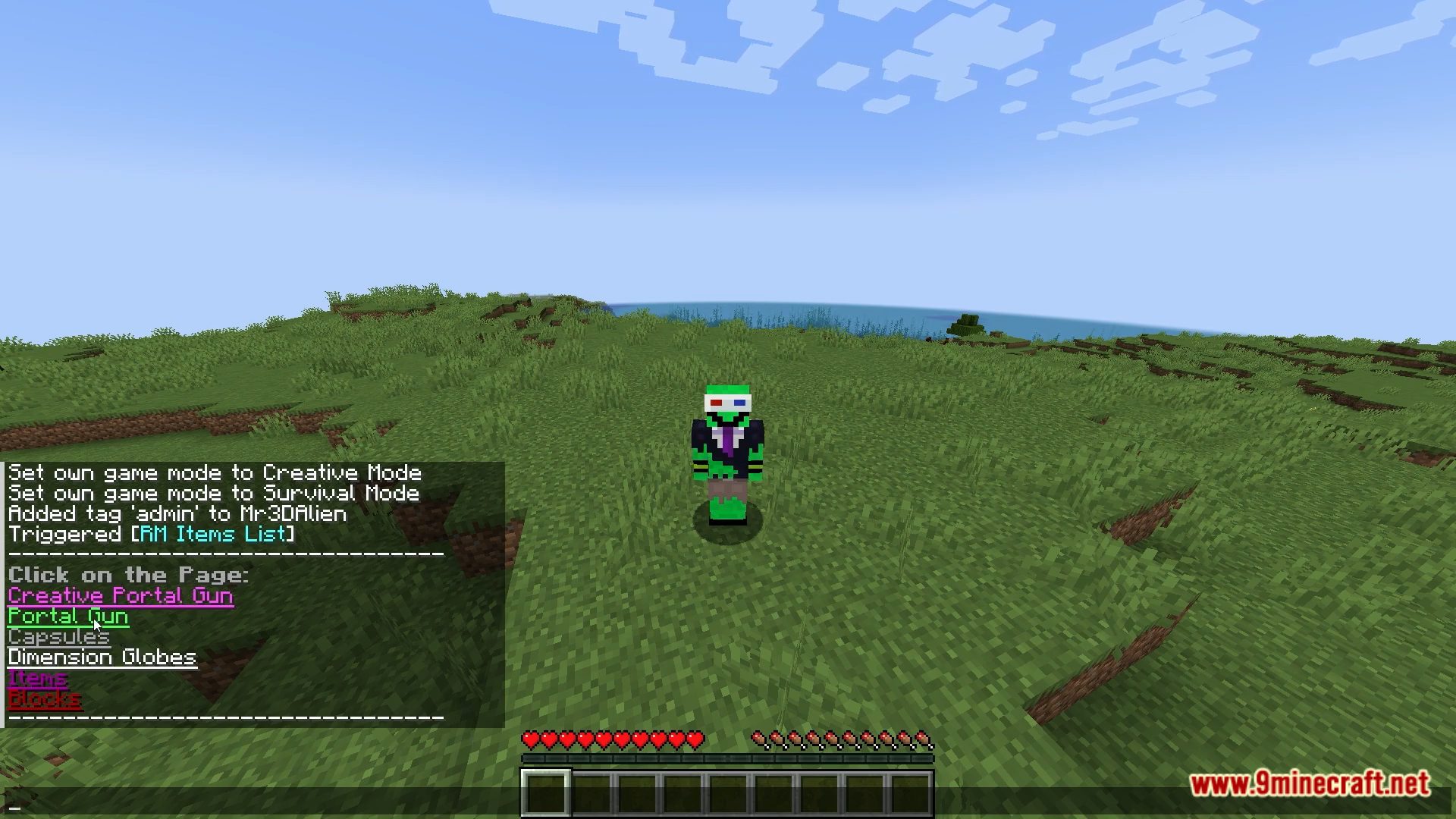 description_1 Portal Gun Datapack (1.19.4, 1.19.2) - de Rick and Morty!
